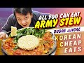 KOREAN CHEAP EATS! All You Can Eat ARMY STEW (Budae jjigae) BUFFET & BBQ Duck