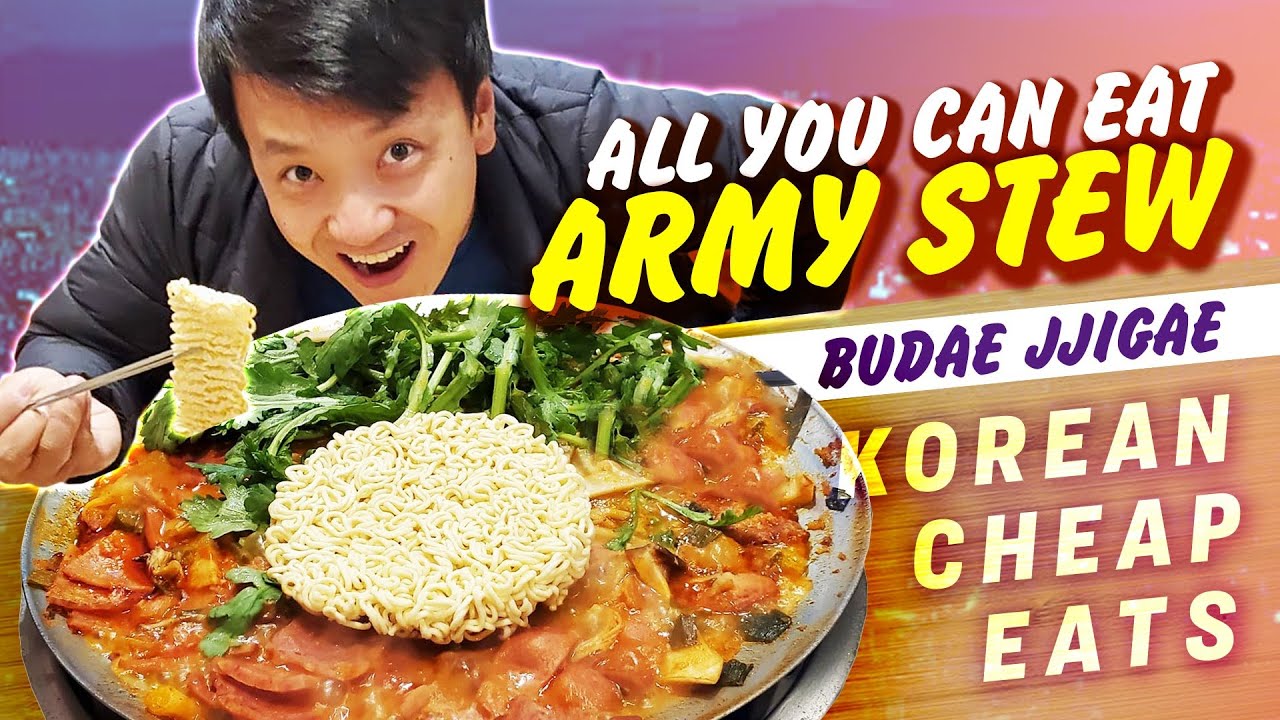 KOREAN CHEAP EATS! All You Can Eat ARMY STEW (Budae jjigae) BUFFET & BBQ Duck | Strictly Dumpling