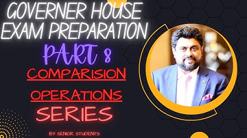 Typescript series: PART 8 COMPARISON OPERATORS. Governor house typescript exam preparation.