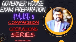 Celebrity Typescript series: PART 8 COMPARISON OPERATORS. Governor house typescript exam preparation. Wealth