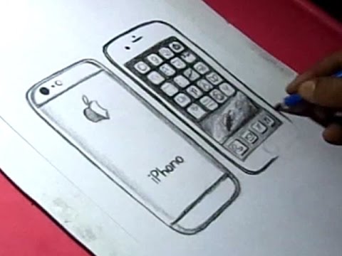 How to Draw Apple iPhone 6 Drawing for kids - YouTube