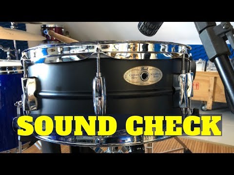 Soundcheck/review Caixa Pearl Sensitone BLACK 14x5,5 de metal - Guimadrum LIVE