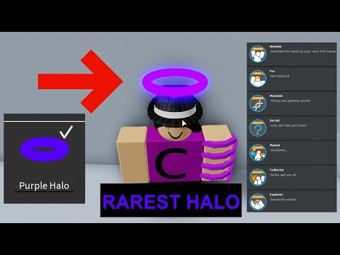 How To Get The PURPLE HALO | All Badges Tutorial | Tower Of Hell | ROBLOX