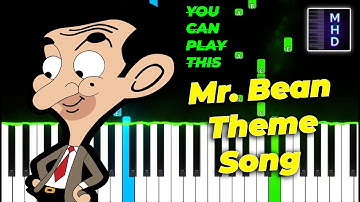 Mr. Bean Animated Theme Song (Piano Tutorial Easy)