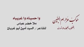 واحسيناه واغريباه || ملا خضر عباس || كلمات الراحل امين ابو غربان || النجف الاشرف