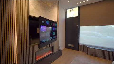 Automated Picture Lift Paired With An Articulating Display Mount (PIC & PSE90)