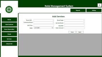 Hotel Management System Add Food and Add Services Part 3