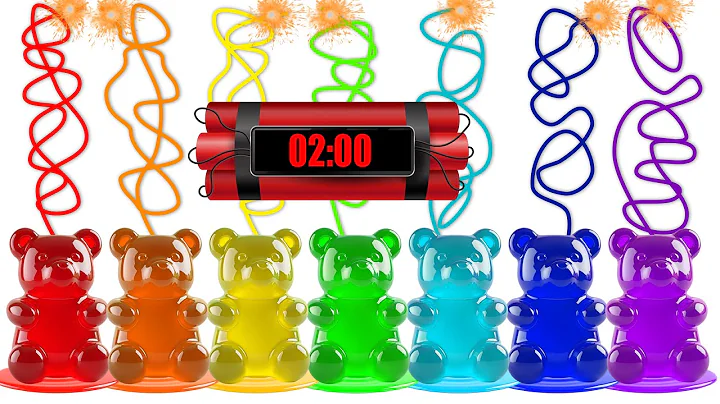 2-Minute Timer Bomb🌈 [ Rainbow Gummy Bears Explosion ] 💥 
