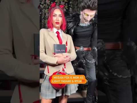 Megan fox and machine gun Kelly as light yagami and ryuk #machinegunkelly #meganfox