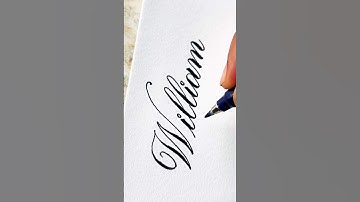 Lettering name “William” #handwriting #calligraphy #lettering #art #artist #viralvideo #brushpen