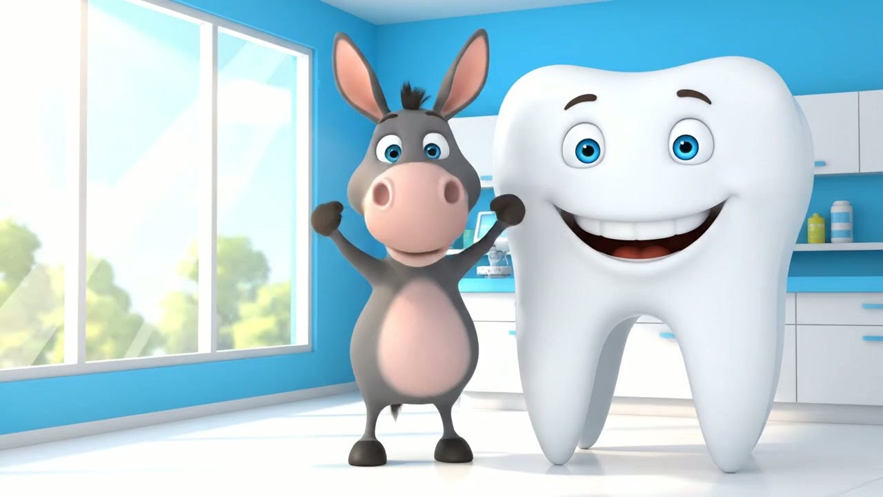 Donkey Becomes a Dentist | Fun and Cute Kids Nursery Rhyme Animation