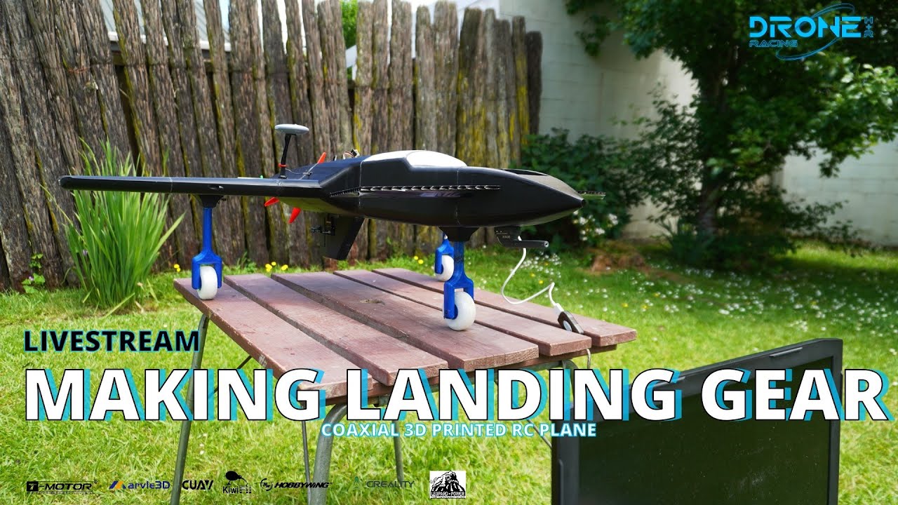 MAKING LANDING GEAR FOR COAXIAL CONCEPT RC AIRCRAFT LIVESTREAM 3