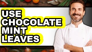 How to Use Chocolate Mint Leaves (Easy Method) Details