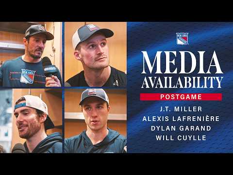 NYR vs TBL: J.T. Miller, Alexis Lafrenière, Dylan Garand & Will Cuylle Postgame Avail | Oct 13, 2026