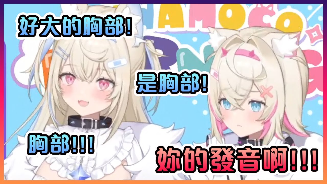 因為發音的問題而不停在說"胸部"的Fuwawa把聊天室嚇死了www【Hololive中文】【FUWAMOCO】