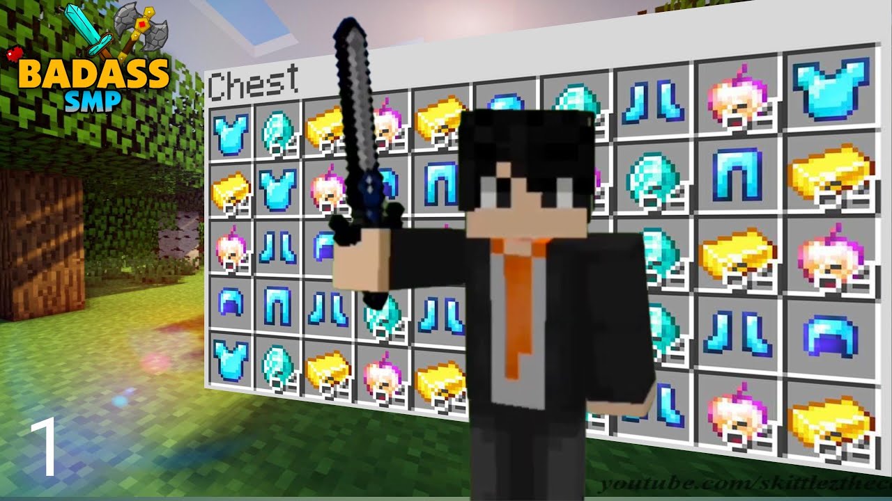 How I became deadliest player in the Minecraft SMP|| BADASS SMP || EP1 ||@AluGamingOP@NizGamer