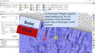 CastNet GUI workflow for OpenFoam: CAD model import, meshing, case setup, solving