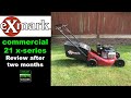 Exmark commercial 21 review after two months vs Honda HRC216