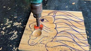 Amazing Wood Carving Lion Tutorial By PVJ wood carving 