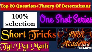Deteminant Complete Theory &amp; Practice question|Htet|DSSSB|2ndGrade|Maths@Dr.Rinkuchoudhary-g2j