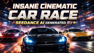 INSANE Cinematic Car Race | Seedance AI Generated 🔥🏁
