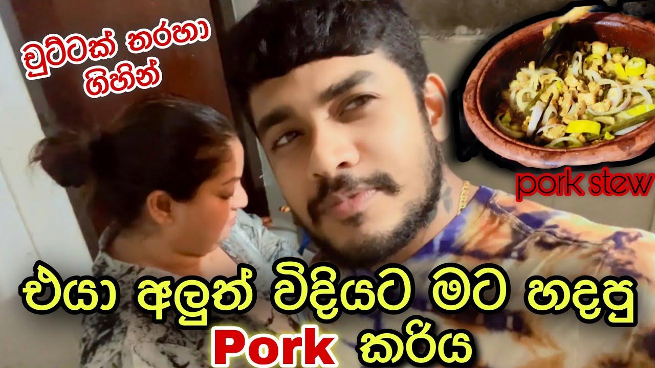 එයා අලුත් විදියට මට හදපු Pork කරිය​ ( Pork Stew )