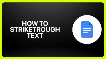 How To Strikethrough Text In Google Docs 2025! Tutorial