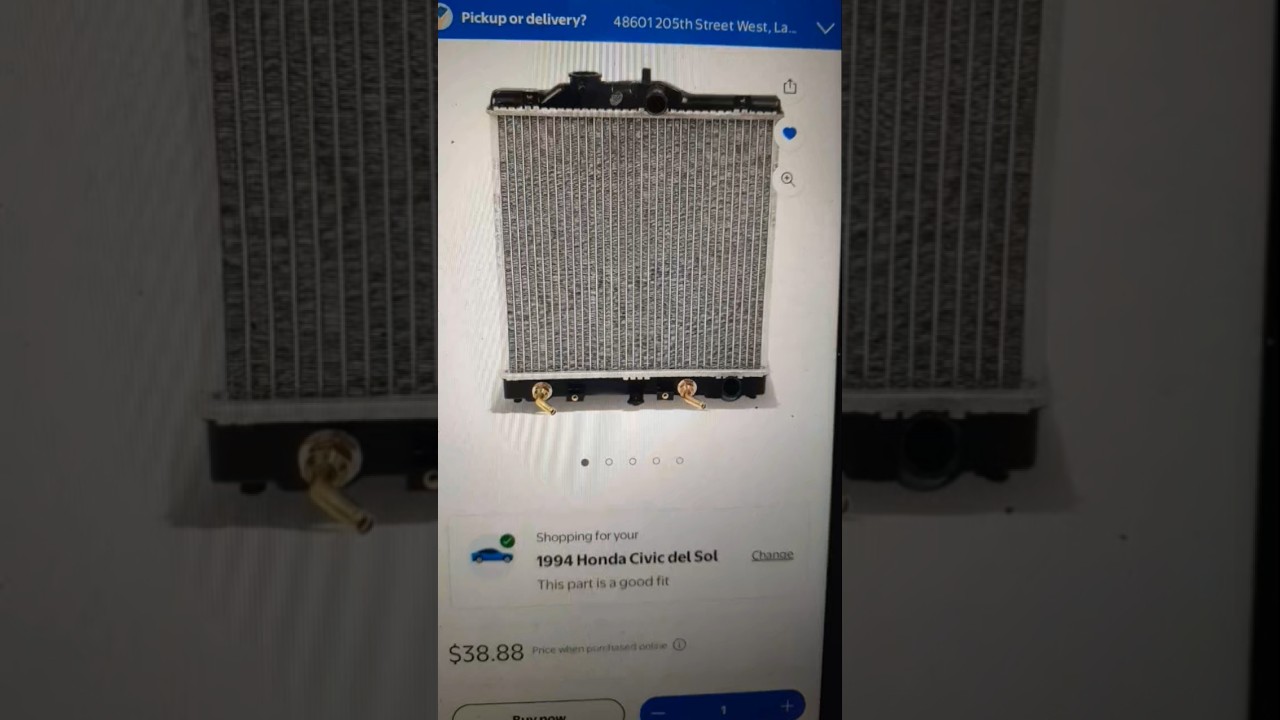 #NEW #Honda #DelSol #radiator $40 #808Dragon.com #diy #easy #fix #justaddwater #cap $12 & 7"#MP5 $45