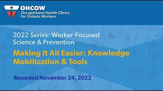 Making It All Easier: Knowledge Mobilization & Tools