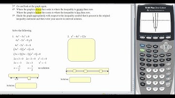 Video 42  Solving Polynomial Inequalities