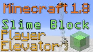 Slime Block Player Elevator Tutorial - Minecraft 1.8 - Fast & Easy To Build
