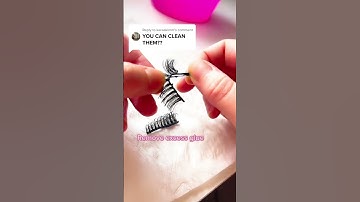 HOW TO EASILY CLEAN STRIP LASHES FOR REUSE 💖 #lashes  #shorts