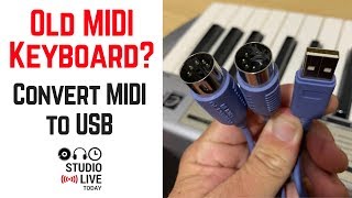 How to connect older MIDI keyboards to USB (MIDI to USB cable)
