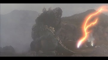 Spacegodzilla defeats Godzilla and imprisons Little Godzilla Part 2