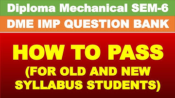 How to pass in DME I Design of machine element IMP I 4361903 I GTU diploma mechanical sem 6 imp I