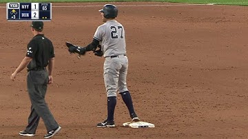 NYY@MIN: Romine lines an RBI double to right field