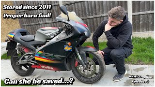 Restoration of an abandoned Aprilia RS125 barn find forgotten since 2011