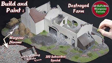 Tutorial:Build 1/72 destroyed farm/Painting Guide/zerstörter Bauernhof (WW2) Seelower Höhen/Diorama