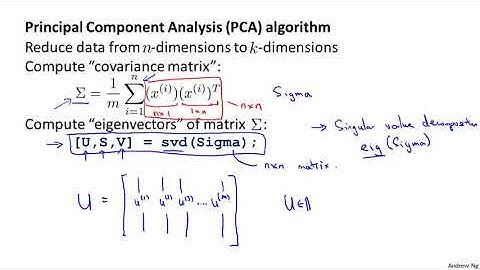 【斯坦福大学机器学习教程】14   4   Principal Component Analysis Algorithm 15 min