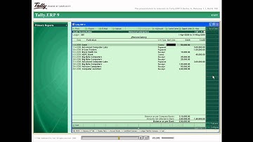 Primary Reports in TallyERP 9 Accounting Software