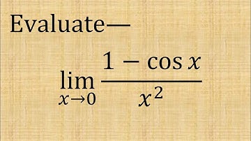 Evaluate:  lim(x→0) (1 - cosx)/x2