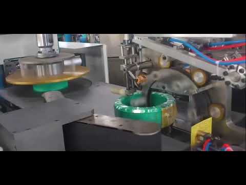 Online auto cable coiling and wrapping machine