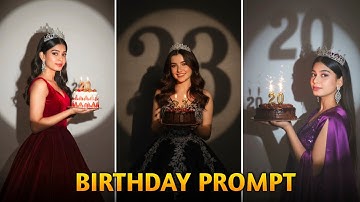 Birthday Ai Photo editing | Gemini Birthday prompt for girl | New Trending photo editing Gemini