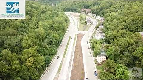 Drone Flyover Lick Run Greenway, August 11, 2020