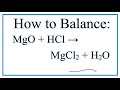 Balancing Chemical Equations