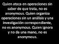 Un mensaje de Anonymous para Anonymous