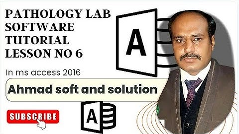 pathology lab software tutorial no6 in ms access | ahmad soft and solution