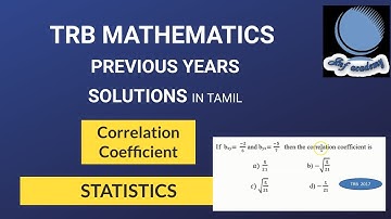 TRB PG Maths study material previous years questions and solutions in Tamil /Correlation Coefficient