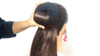 Easy bun hairstyles with Rubberband | Cute hairstyles | quick bun hairstyles for for long hair