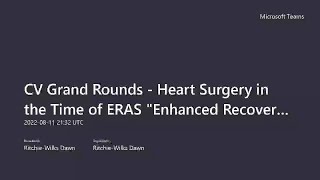 Heart Surgery in the Time of ERAS (Enhanced Recovery After Surgery) screenshot 5